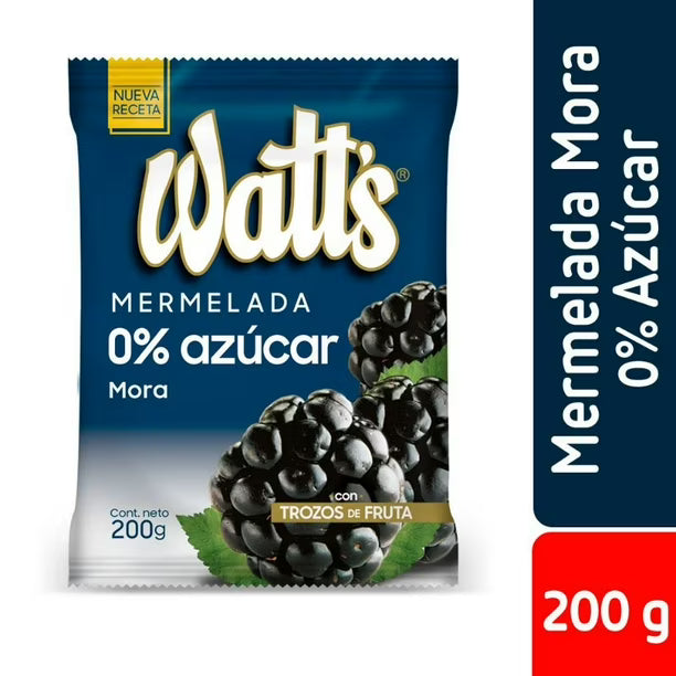 MERMELADA DE MORA SIN AZUCAR WATTS 225g