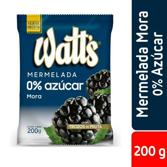 MERMELADA DE MORA SIN AZUCAR WATTS 225g