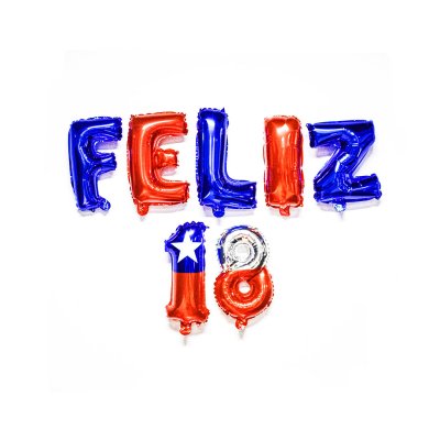 GLOBOS METALICOS FELIZ 18