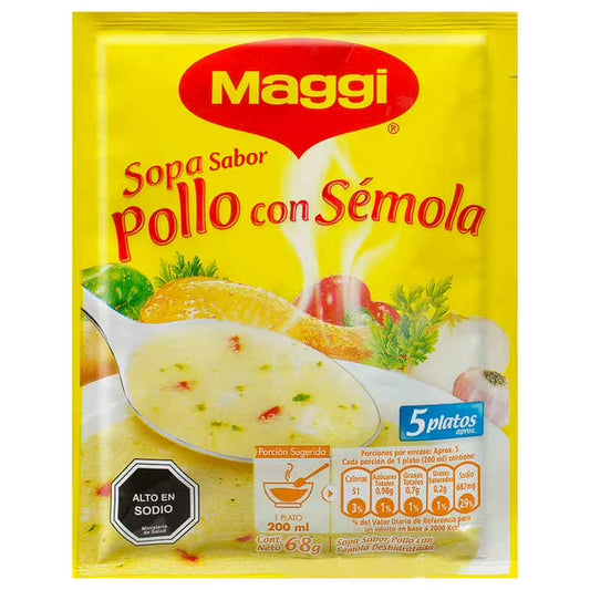 SOPA POLLO CON SEMOLA  MAGGI 68g.