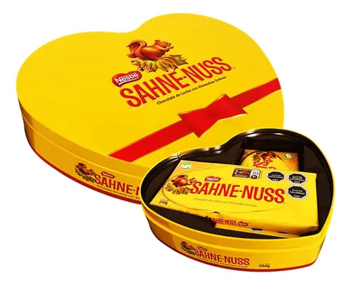 PRE-VENTA CHOCOLATE SANHE NUSS CORAZON METALICO  2x250g