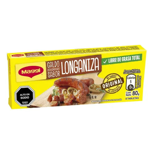 CALDO MAGGI SABOR LONGANIZA 8 UNIDADES