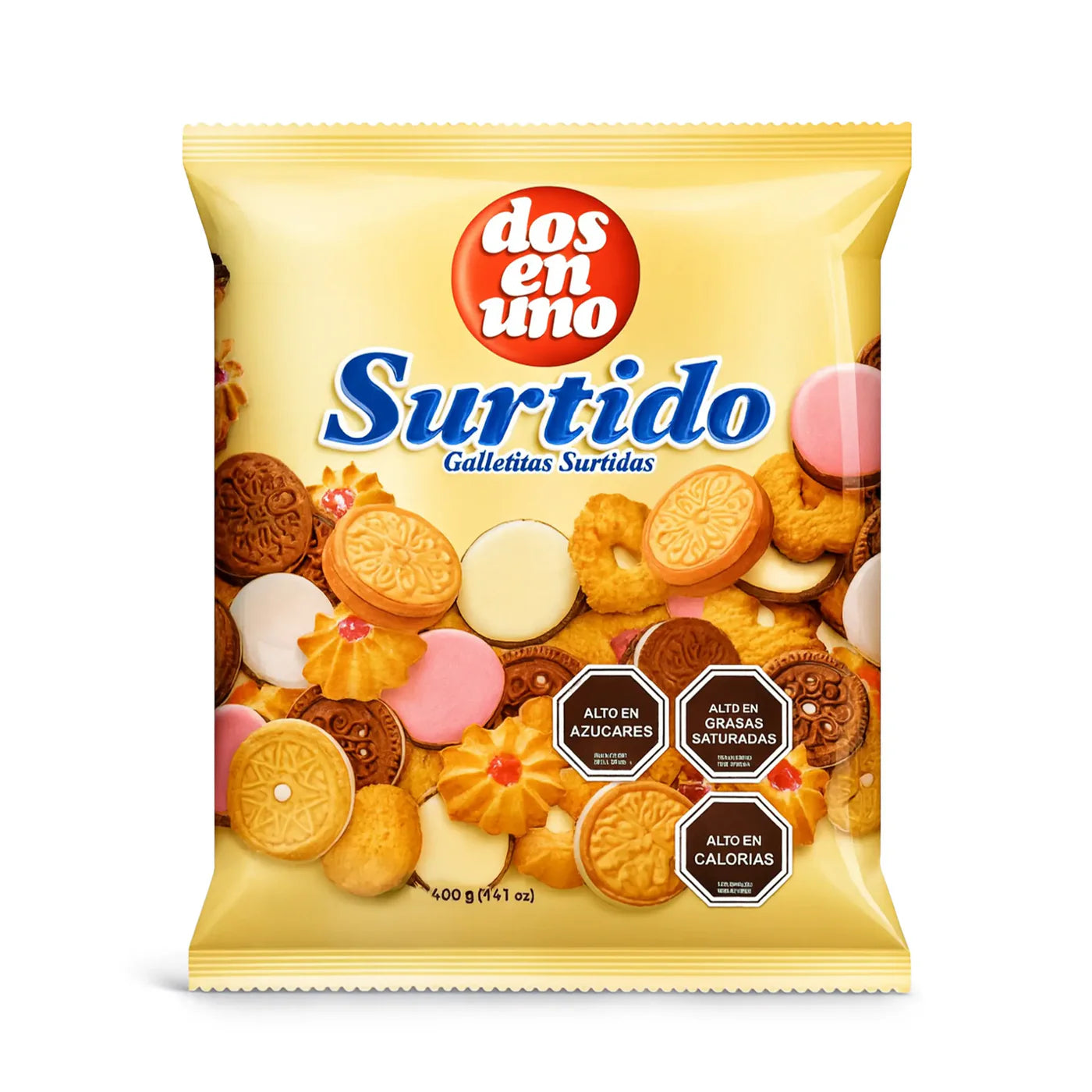 PRE-VENTA GALLETAS SURTIDAS DOS EN UNO 400g