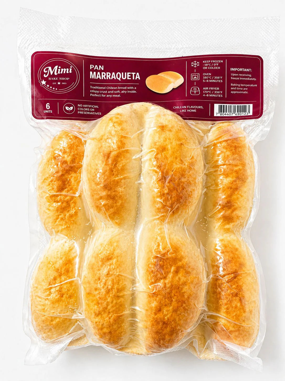 MARRAQUETAS PRE-HORNEADAS 6 UNITS