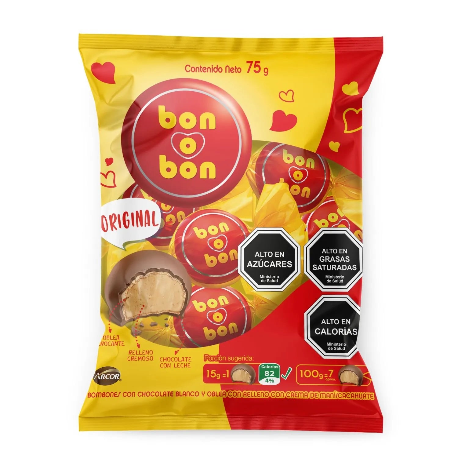 BON O BON CHOCOLATE ORIGINAL BOLSA 75g